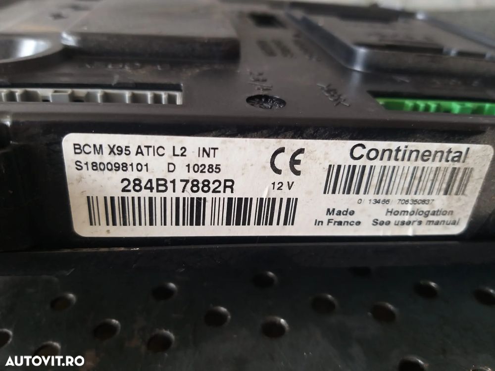 Modul control bcm 1.5 dci renault scenic 3 284b17882r s180098101 a2c53284891 - 2