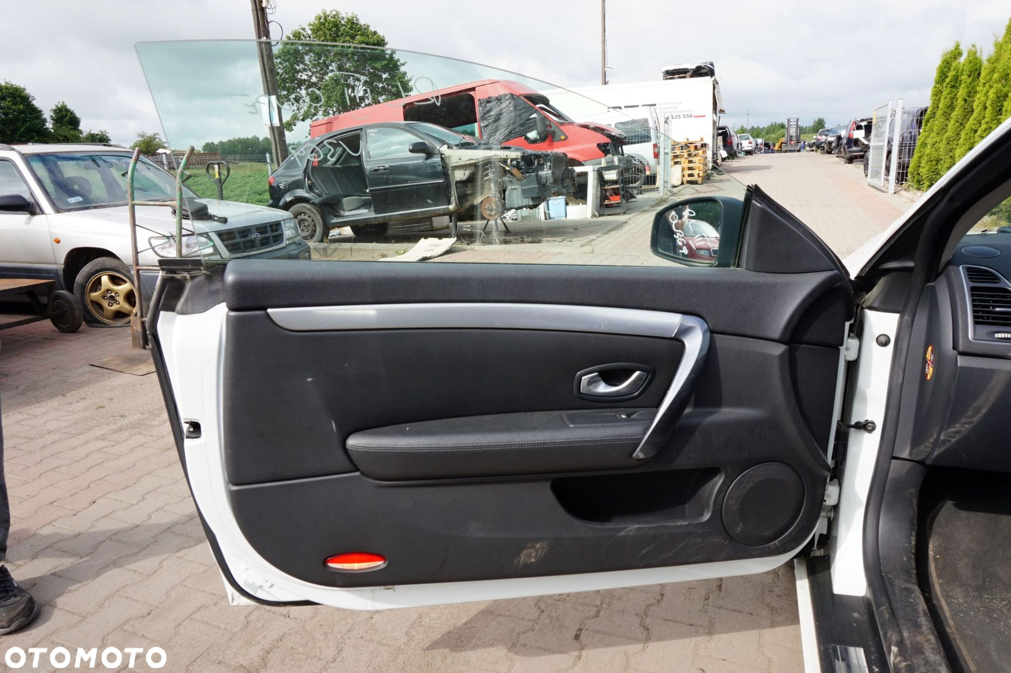 DRZWI PRZEDNIE LEWE LAGUNA III PH1 COUPE OV369  BIAŁY RENAULT 2007-2012 - 5