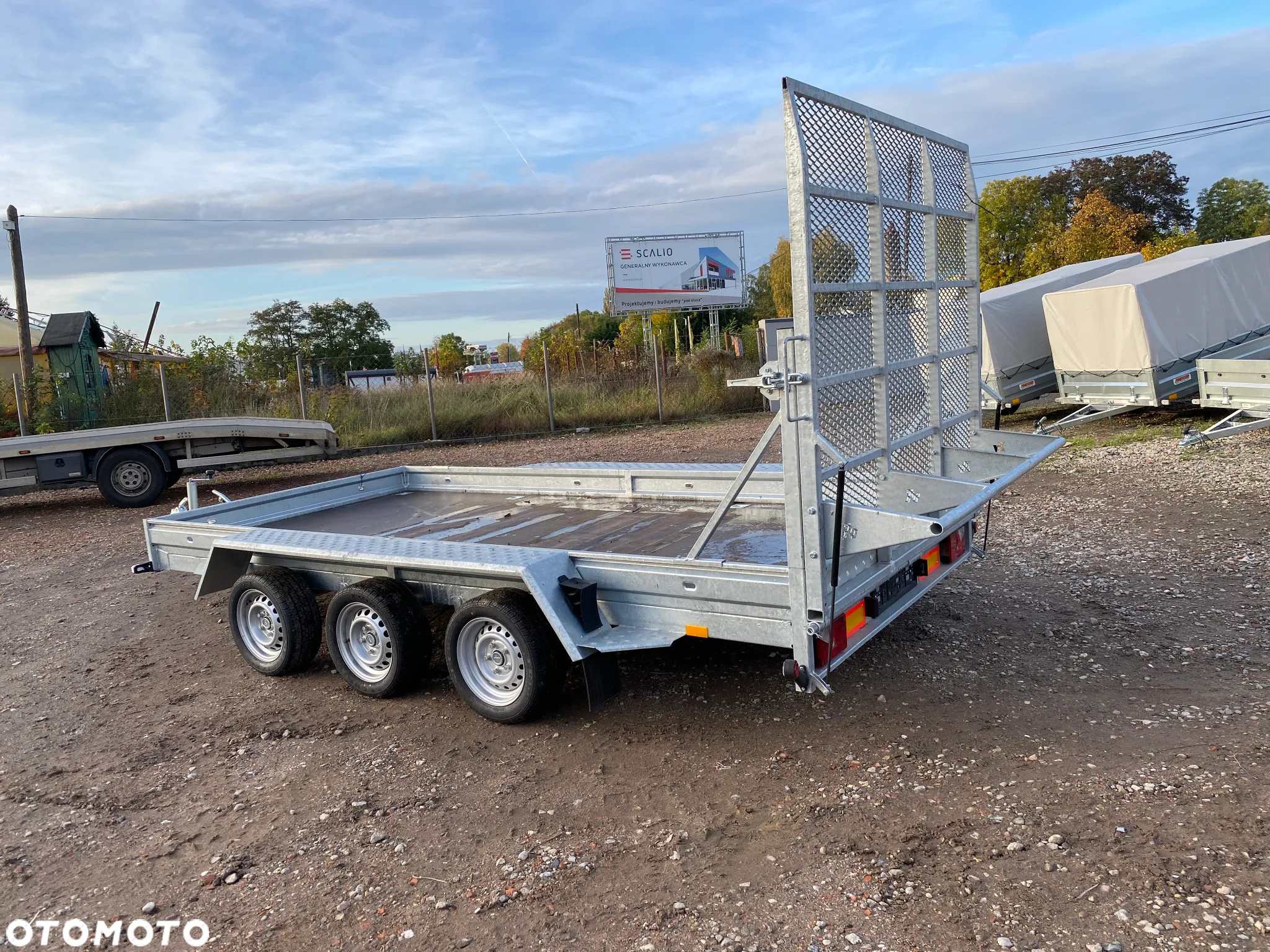 Niewiadów | 450X190X18 | DMC 3,5T | R14C | K4035 | Z RAMPĄ NAJAZDOWĄ | DO PRZEWOZU MASZYN I POJAZDÓW 3 OSIOWA | RATY | LEASING | - 3