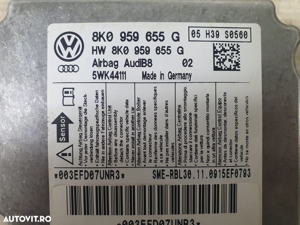 Calculator airbag 8k0959655g Audi A5 8T [2007 - 2011] 2.7 tdi CGKA - 4