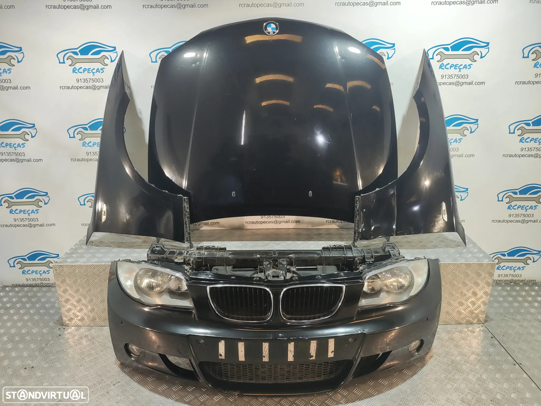 FRENTE COMPLETA BMW SERIE 1 E87 E81 PACK M PARACHOQUES SENSORES GUARDA-LAMAS OTICAS RADIADOR VENTILADOR FRENTE FIBRA REFORÇO - 24
