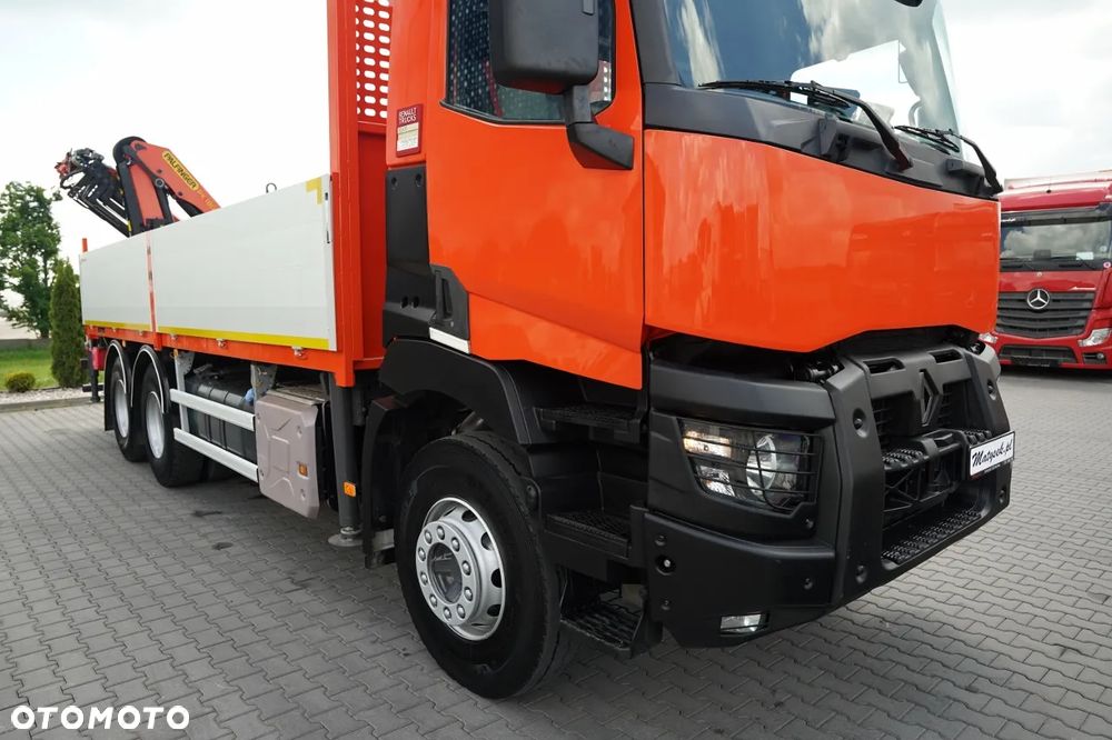 Renault C 430 / 6x4 / SKRZYNIOWY 6,5 M + HDS PALFINGER PK 18 002-EH C  / WYSÓW 12,5 M / STEROWANIE RADIOWE / ROTATOR / WIDŁY DO PALET - 11