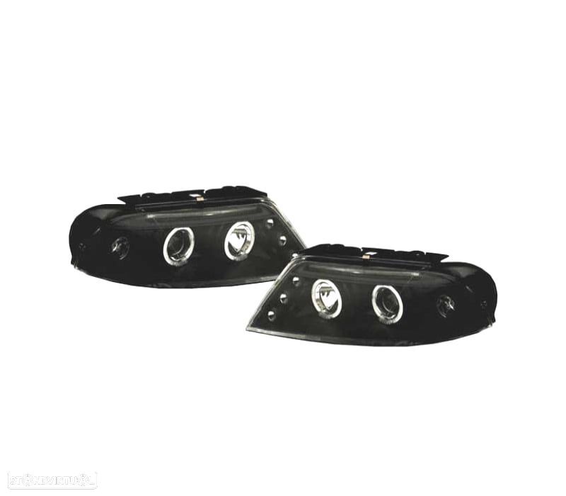 FARÓIS ANGEL EYES PARA VOLKSWAGEN VW PASSAT 3BG 00-05 PRETO - 2