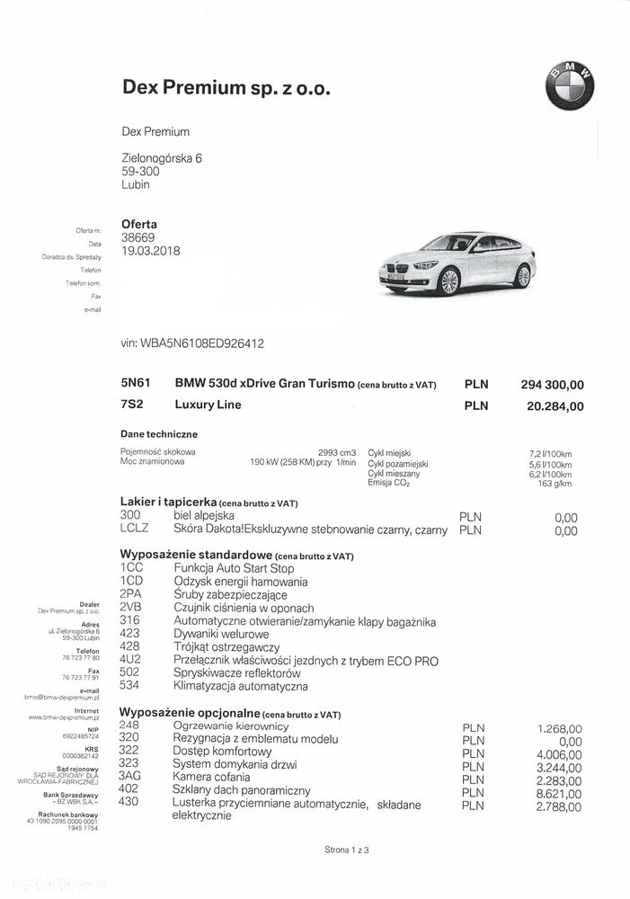 BMW 5GT 530d xDrive Gran Turismo Luxury Line - 19