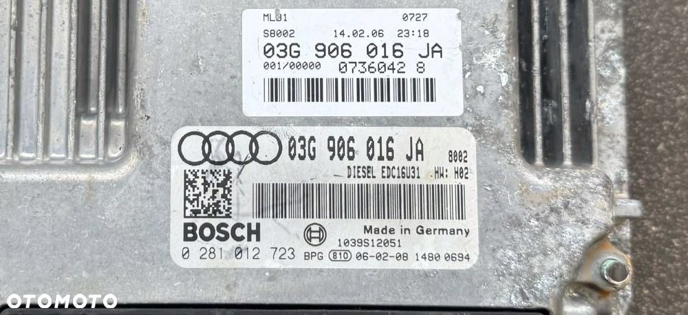 STEROWNIK SILNIKA 1.9 TDI AUDI 03G906016JA - 4