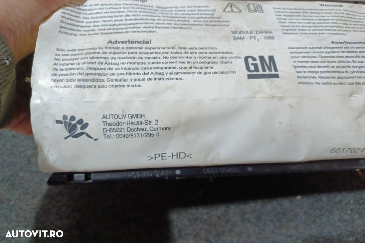Airbag pasager 13111177 601762300F 601762400B Opel Zafira Family [fac - 6