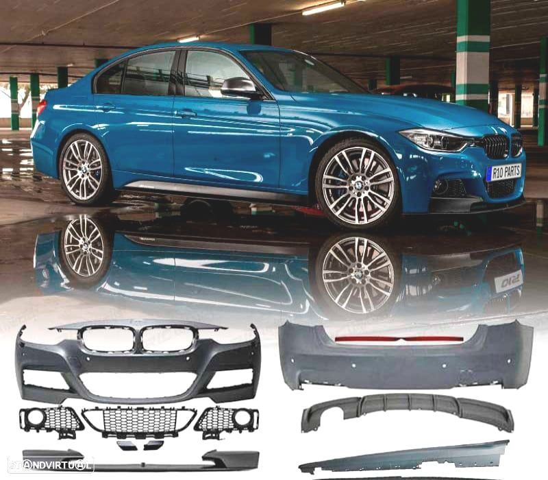 KIT CARROÇARIA BMW F30 11-15 BERLINA DUPLA PONTEIRA LOOK M PERFORMANCE - 1