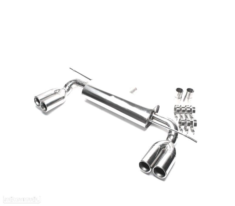 PANELA DE ESCAPE COM DUPLA SAIDA EM INOX VOLKSWAGEN VW GOLF 5 MK V PARA AUDI A3 8P - 1