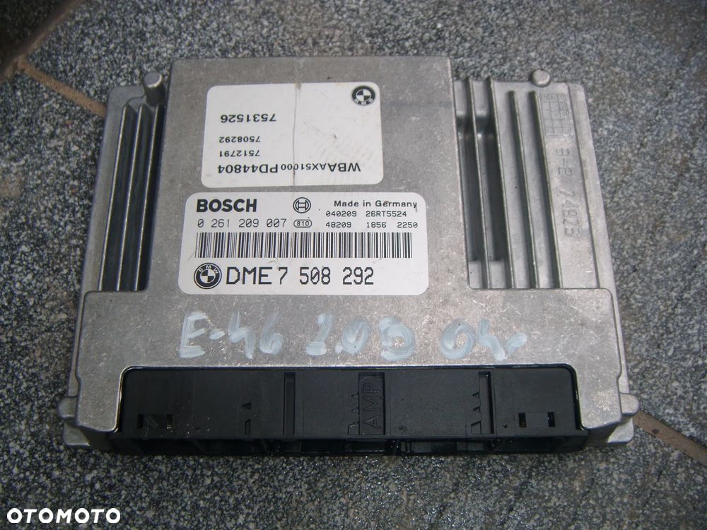 bmw e46 2.0b 04r komputer silnika  0261209007 - 1