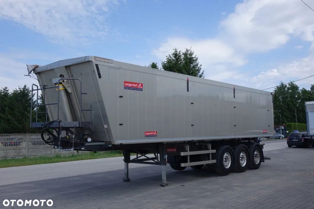 Langendorf WYWROTKA 48 m3 / WIBRATOR /  OSIE SAF / OŚ PODNOSZONA / ALUMINIOWE FELGI / SZYBER ZBOŻOWY / PLANDEKA / KLAPODRZWI - 1