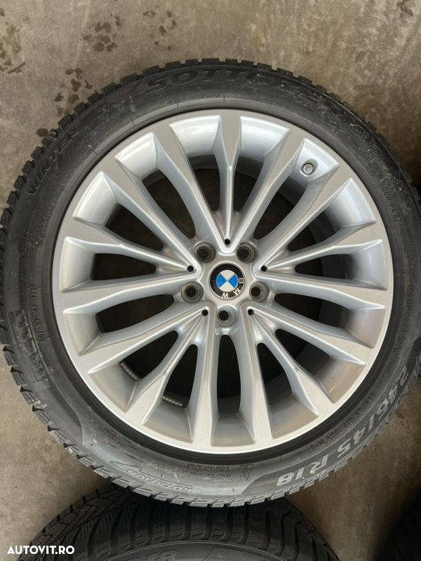 vând jante originale BMW seria 5 G30-G31 pe 18” cu anvelope de iarnă runflat ca noi - 4