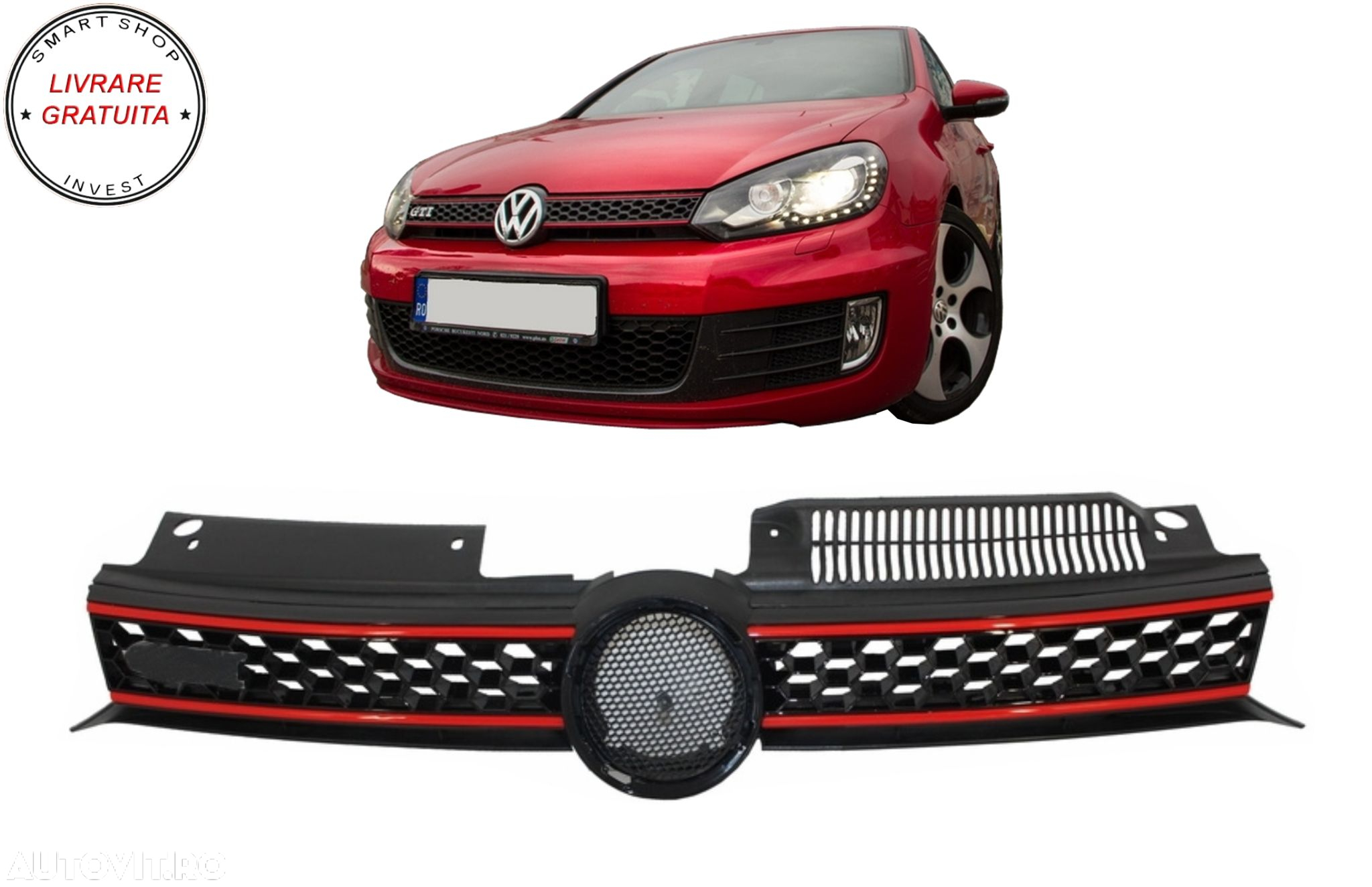 Grila Centrala VW Golf 6 VI (2008-2012) GTI Design- livrare gratuita - 6