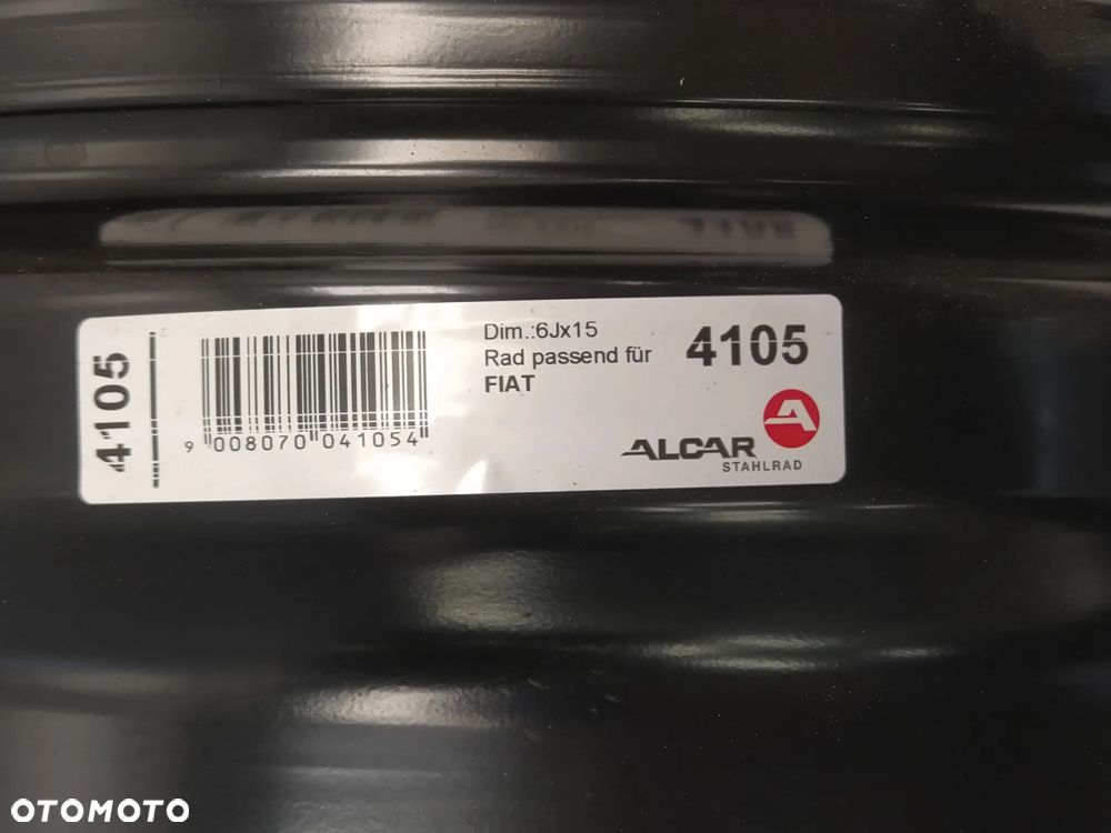 FIAT DOBLO 6X15 FELGI STALOWE R15 5X98 ET38 ORYGINAŁ NOWE - 6