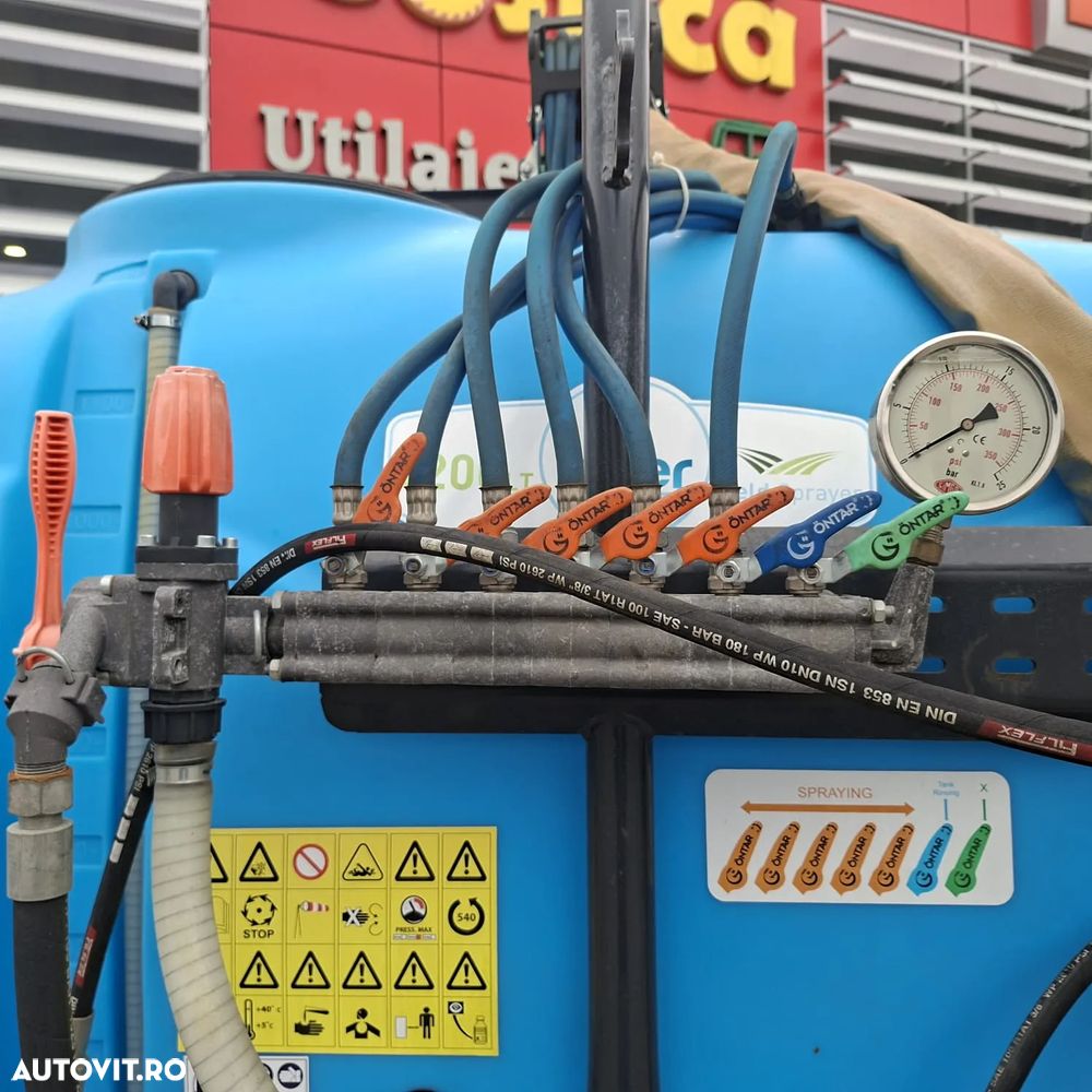 Bufer Erbicidator Panter Hidro Anatolia, 1200 lt, 18m, duze trijet, A-105, ridicare si deschidere hidraulica, filtre linie, produs nou, matricola 2023, stoc Ploiesti - 10