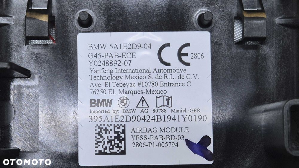 AIRBAG Poduszka powietrzna pasażera w Deskę BMW X3 G45 2024- iX3 NA5 - 8