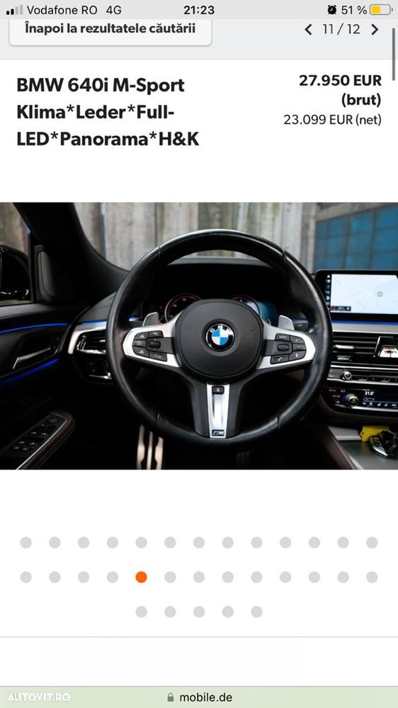 BMW Seria 6 640i - 8