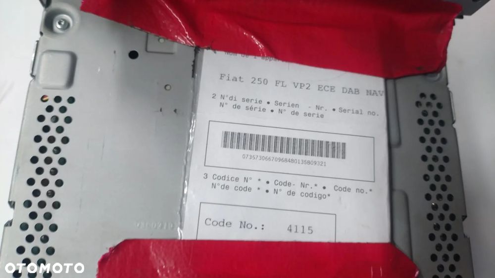 RADIO KOD DUCATO JUMPER BOXER 14- 07357306670 NO 725/135 - 3