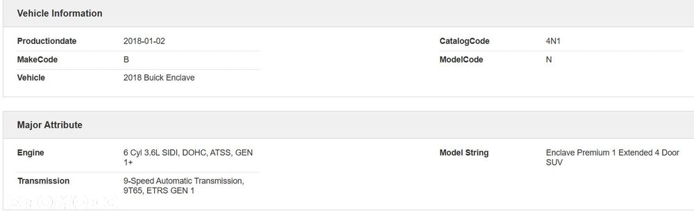 O5 BUICK ENCLAVE II 2017 - USZCZELKA SZYBY DRZWI TYŁ PRAWA CHROM 9394138 - 6