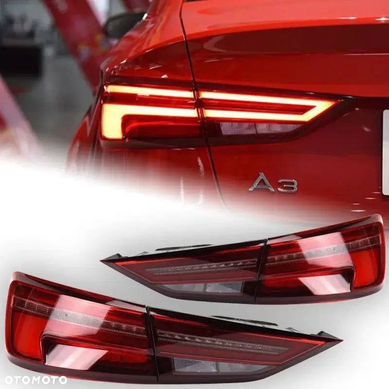 Audi A3 2013–2019 Lampy Tylne LED DRL Dynamiczny Kierunkowskaz Stop Cofanie Komplet - 6