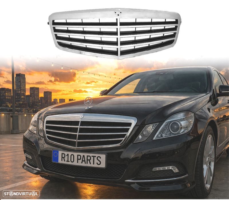 GRELHA FRONTAL MERCEDES CLASE E W212 09-13 CROMADO - 1