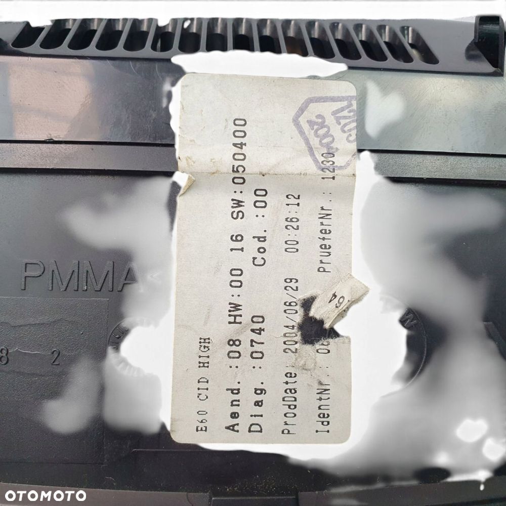 WYŚWIETLACZ Nawigacji Navi BMW E60 E61 Duży Ekran Monitor 6945660 - 7