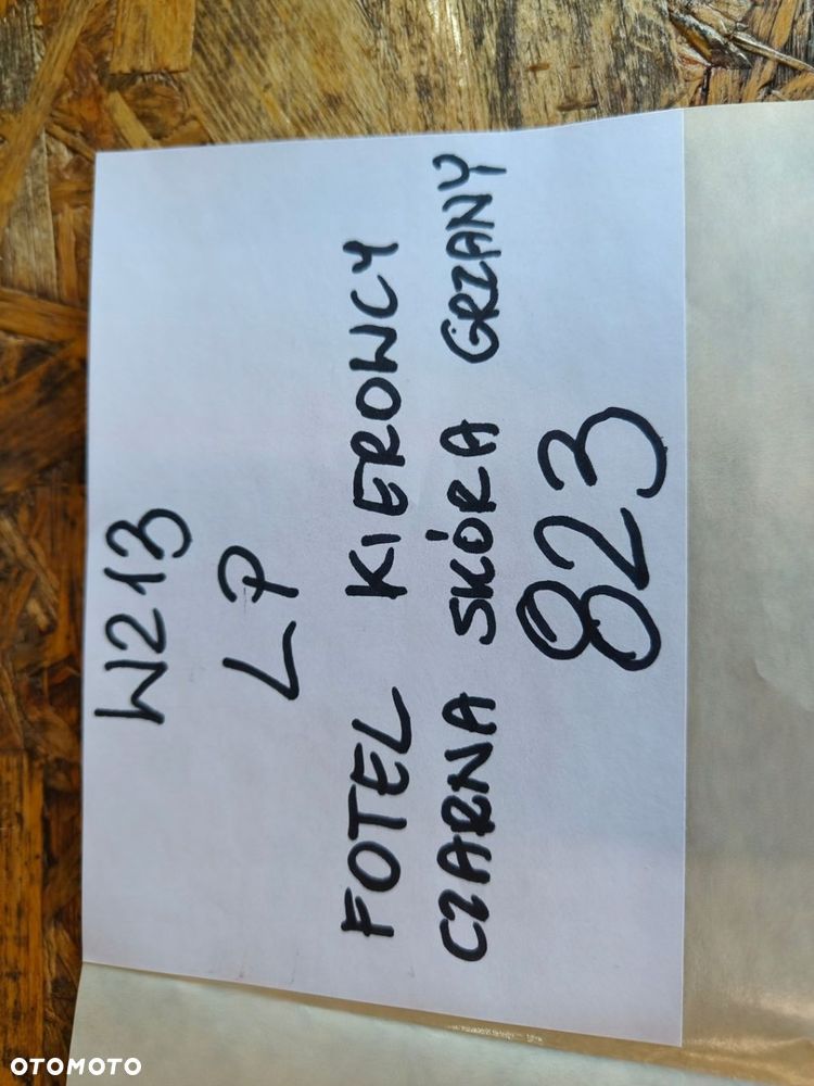 MERCEDES E KLASA W213 FOTEL PASAŻERA LEWY GRZANY CZARNA SKÓRA - 10