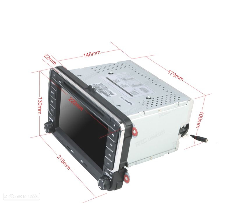 AUTO RADIO 2DIN 7" PARA SEAT SKODA VOLKSWAGEN VW USB GPS TACTIL HD - 2