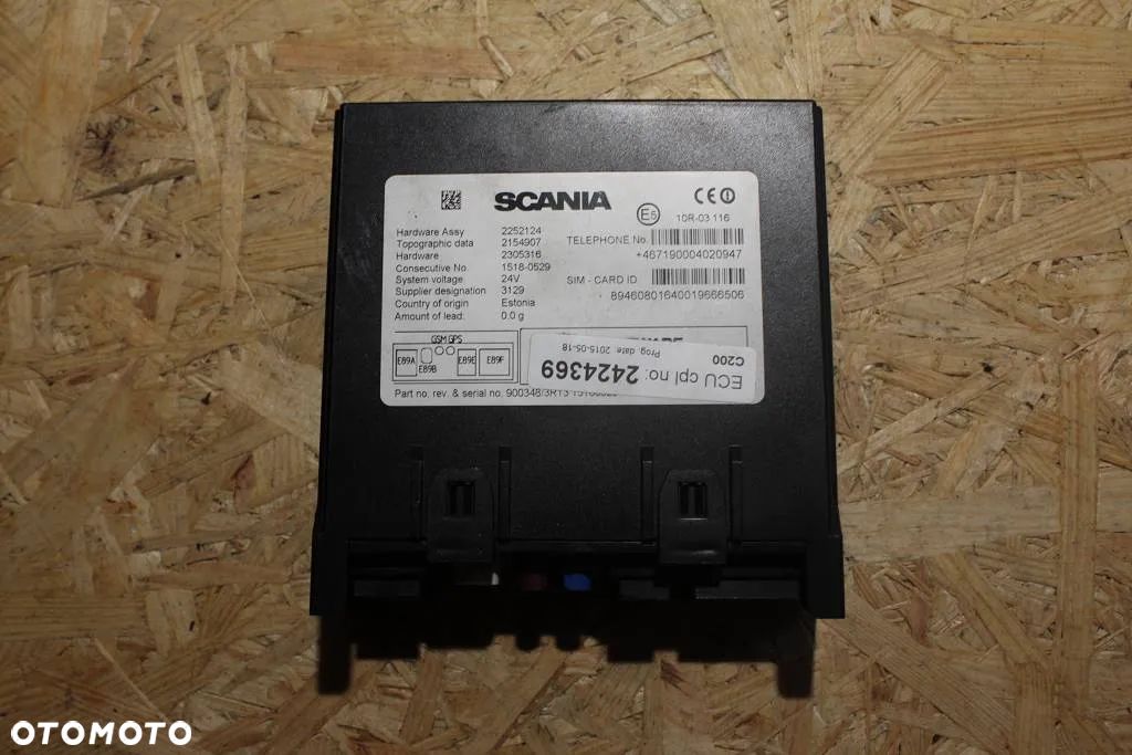 # SCANIA V8 R S XPI DC16 2015r KOMPUTER STEROWNIK MODUŁ ECU CPL TELEPHONE GSM GPS 2424369 2252124 2154907 2305316 - 1