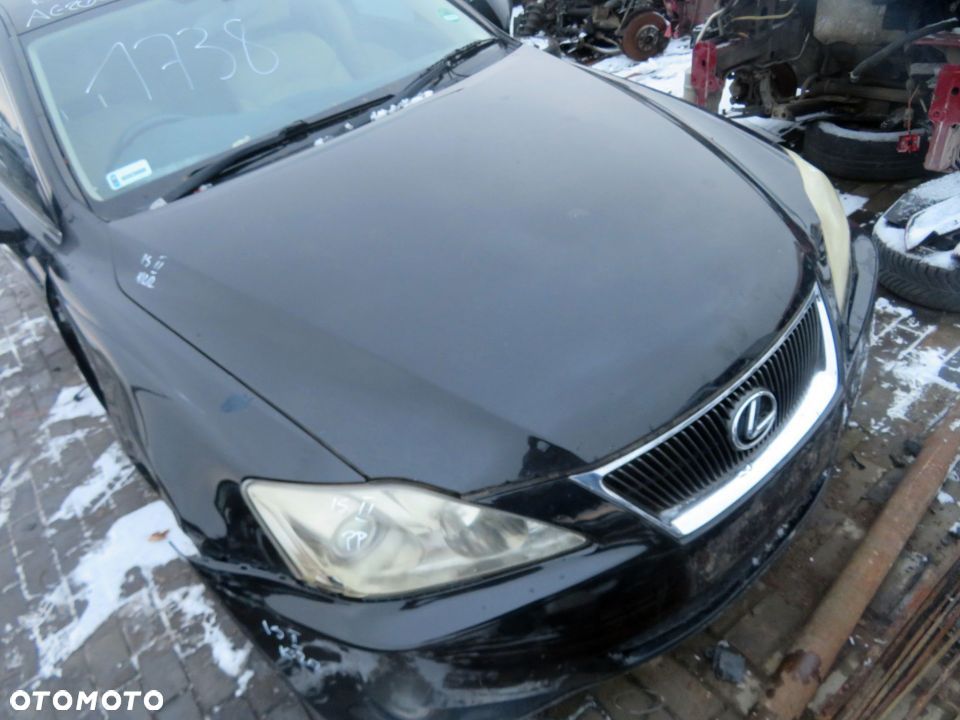 MASKA ZDERZAK BŁOTNIKI LAMPY IS II E2 212 LEXUS 2005-2010 CZARNY PRZÓD KOMPLETNY - 3