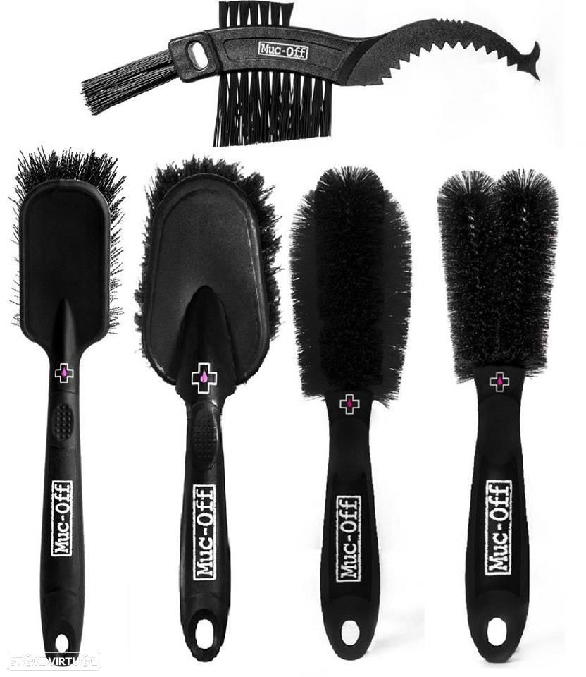 kit escovas de limpeza brush muc-off 5 escovas - 1