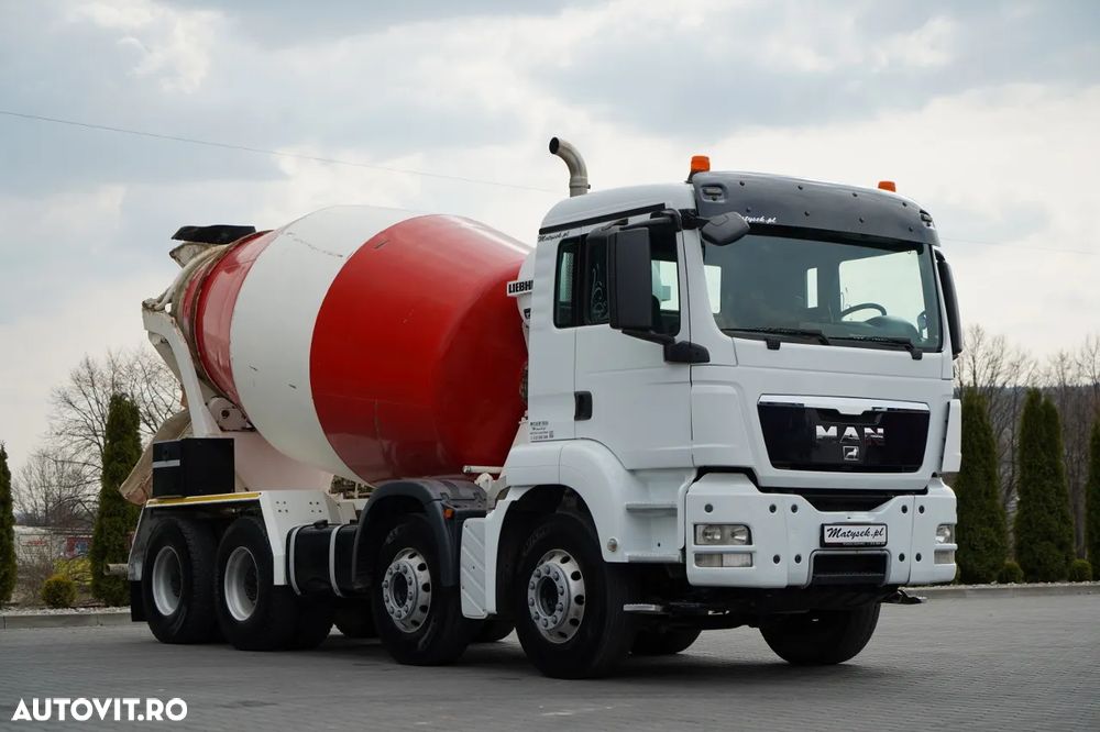 MAN TGS 32.400 / 8x4 / BETONIERĂ LIEBHERR / BETONIERĂ 9 M3 / JANTE DIN ALIAJ / EURO 5 - 7