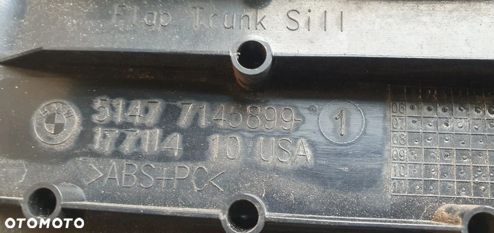 Osłona pasa tylnego bagażnika BMW X 5 E70 7145899 - 7