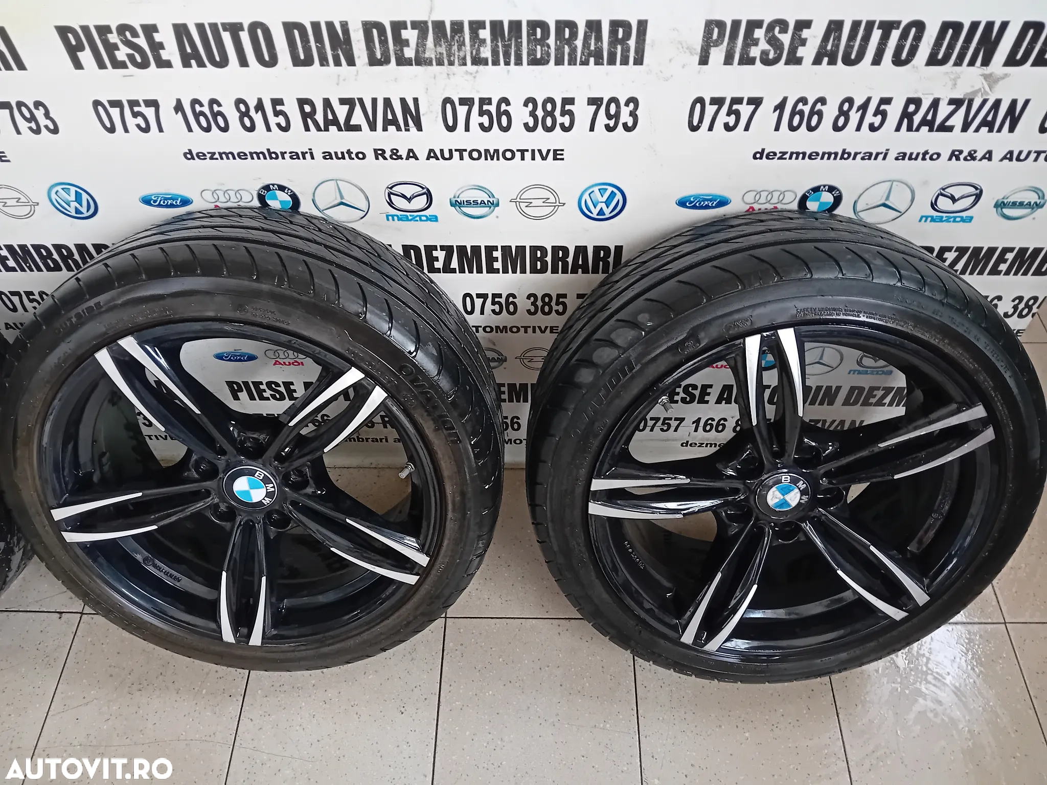 Jante Aluminiu BMW R18 Cu Anvelope Vara Dot 2022 225/45R18 5X120 F10 F30 F31 F32 F11 F01 F20 Etc - 9