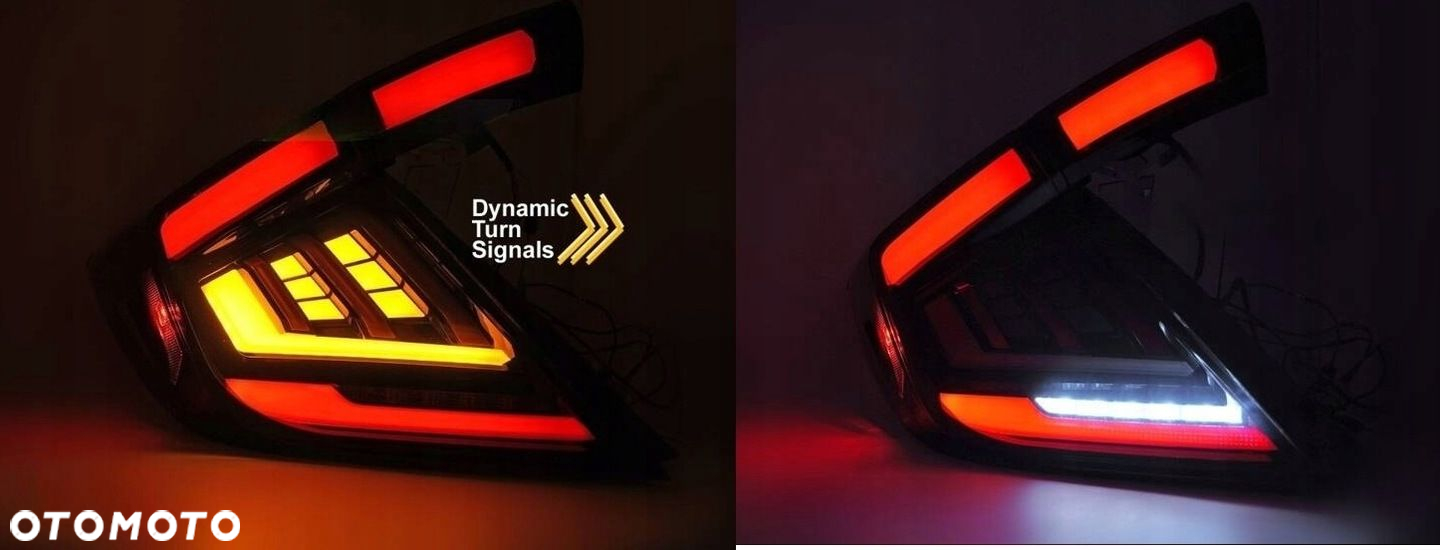 Lampy tyl ne kpl Vland Led Neon Diody Tuning Black Honda Civic X 10 16- HB - 4
