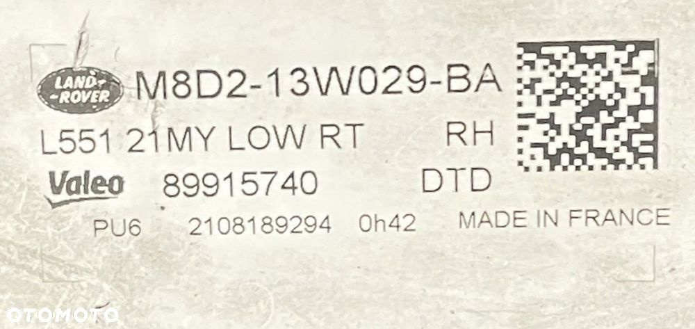 LAMPA PRAWA RANGE ROVER EVOQUE II 19- FULL LED KOMPLETNY M8D2-13W029-BA - 12