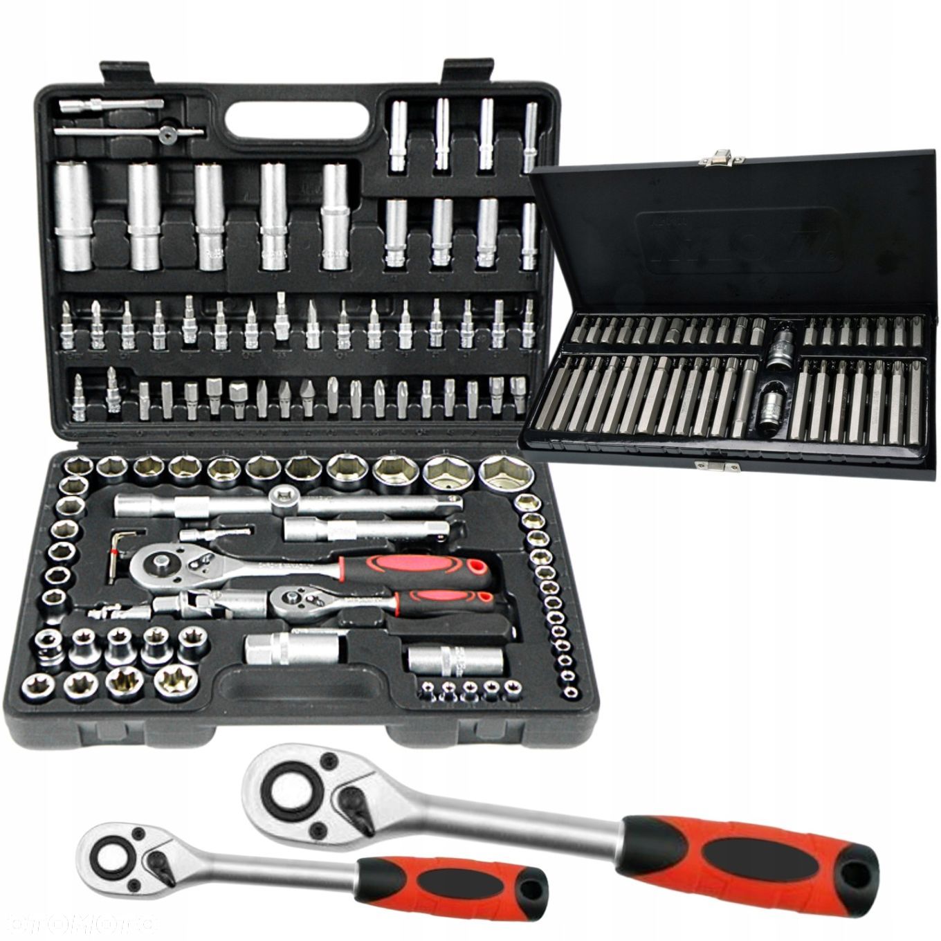 ZESTAW NARZĘDZIOWY 108el KLUCZY NASADOWE 2 GRZECHOTKI YATO BITY 40el TORX - 1