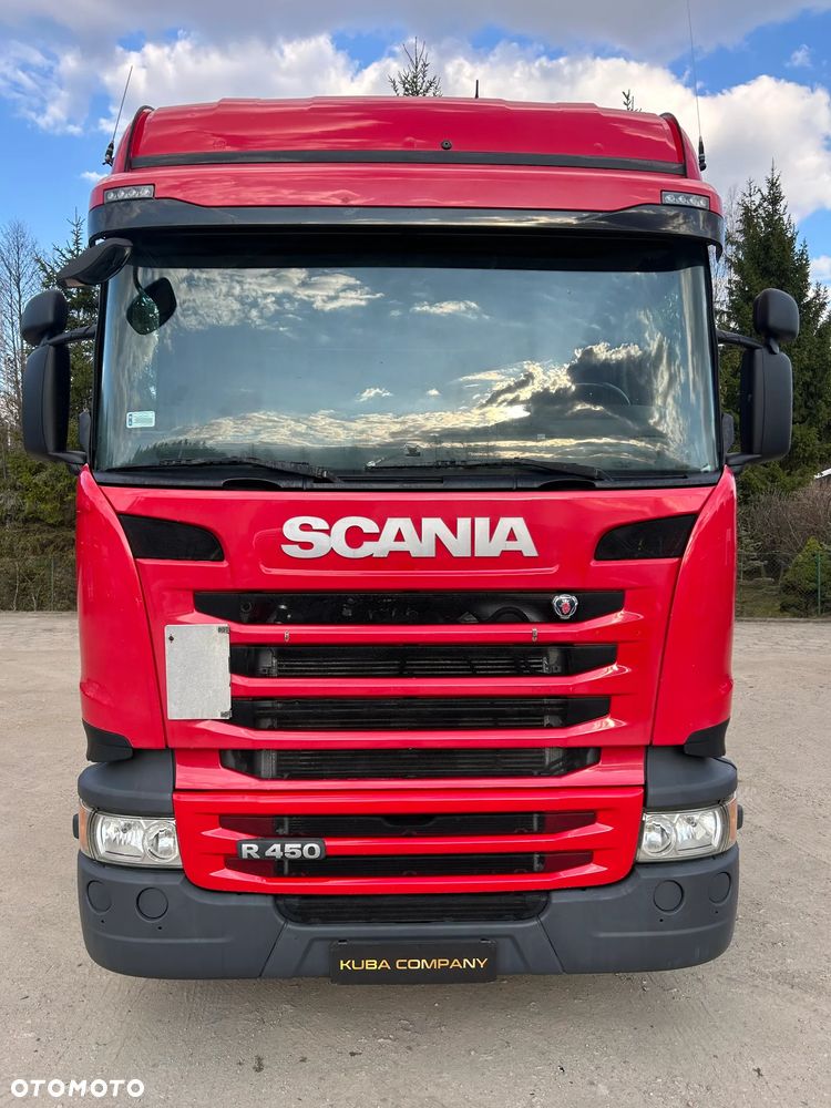 Scania R450 RETARDER / HYDRAULIKA / ALUFELGI / WAGA WSKAŹNIK OBCIĄŻENIA / NOWA SPRĘŻARKA / TURBINA PO WYMIANIE / BARDZO ŁADNY STAN 2015 ROK !! - 2