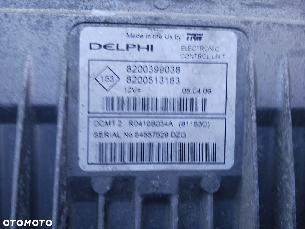 Zestaw Startowy do odpalenia Renault Clio III 1.5dci sterownik silnika 8200399038 8200652285 licznik stacyjka moduł BCM wkładka IMMO - 2