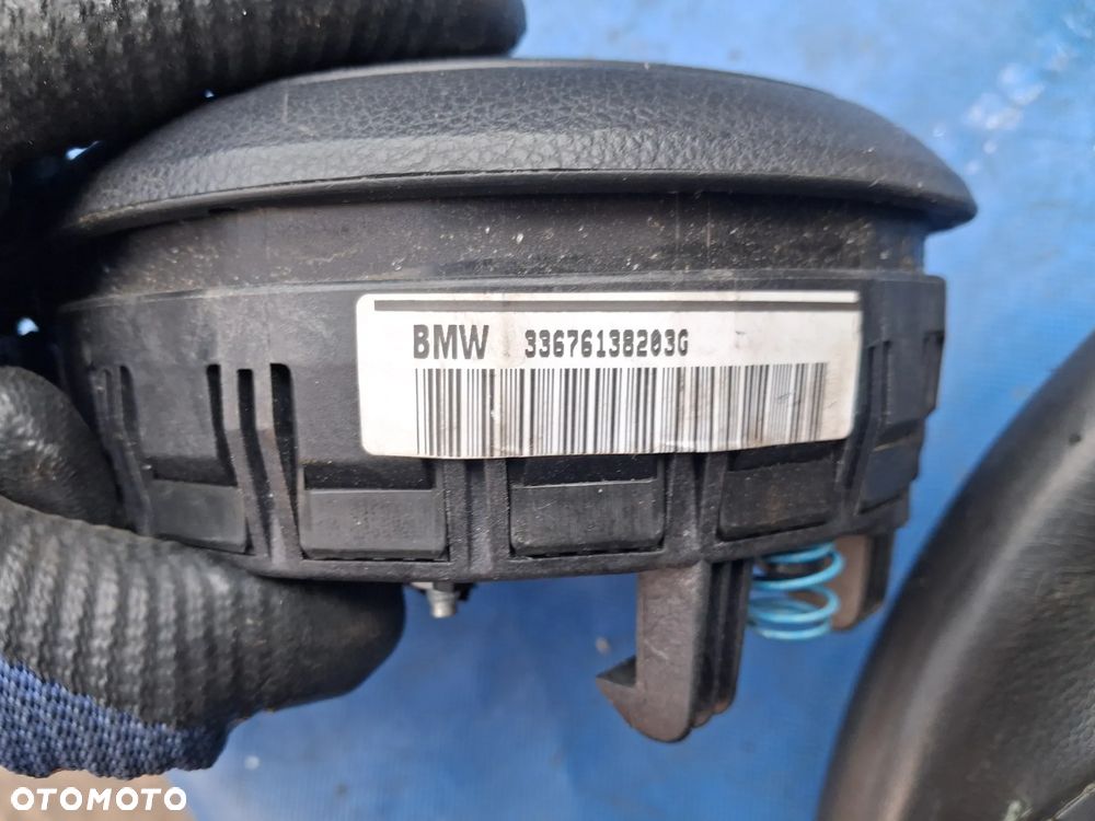 BMW E60 E61 E63 E64 LCI KIEROWNICA AIRBAG kompletna skóra ładna odpalana na guzik poduszka - 4