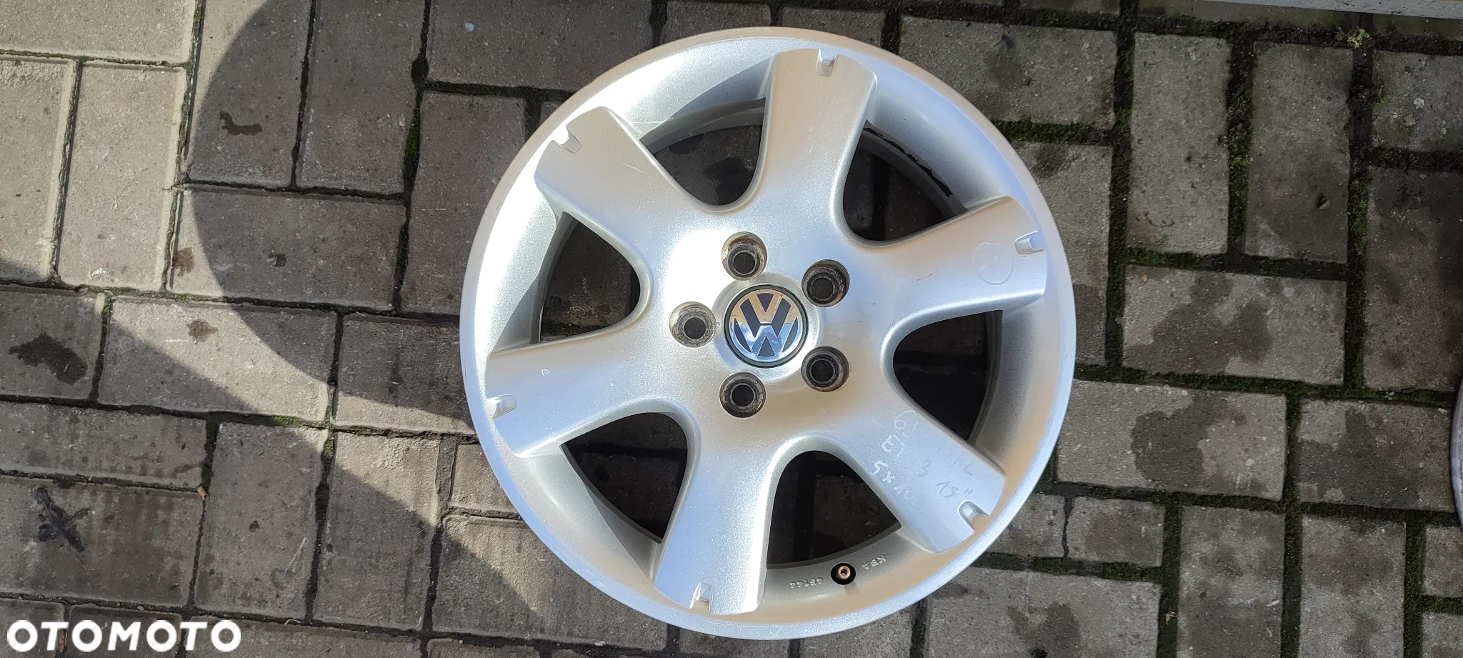 FELGI ALUMINIOWE 5x100 6Jx15 CALI ET 43 6Q0601025N VW POLO IBIZA FABIA GOLF KOMPLET - 2