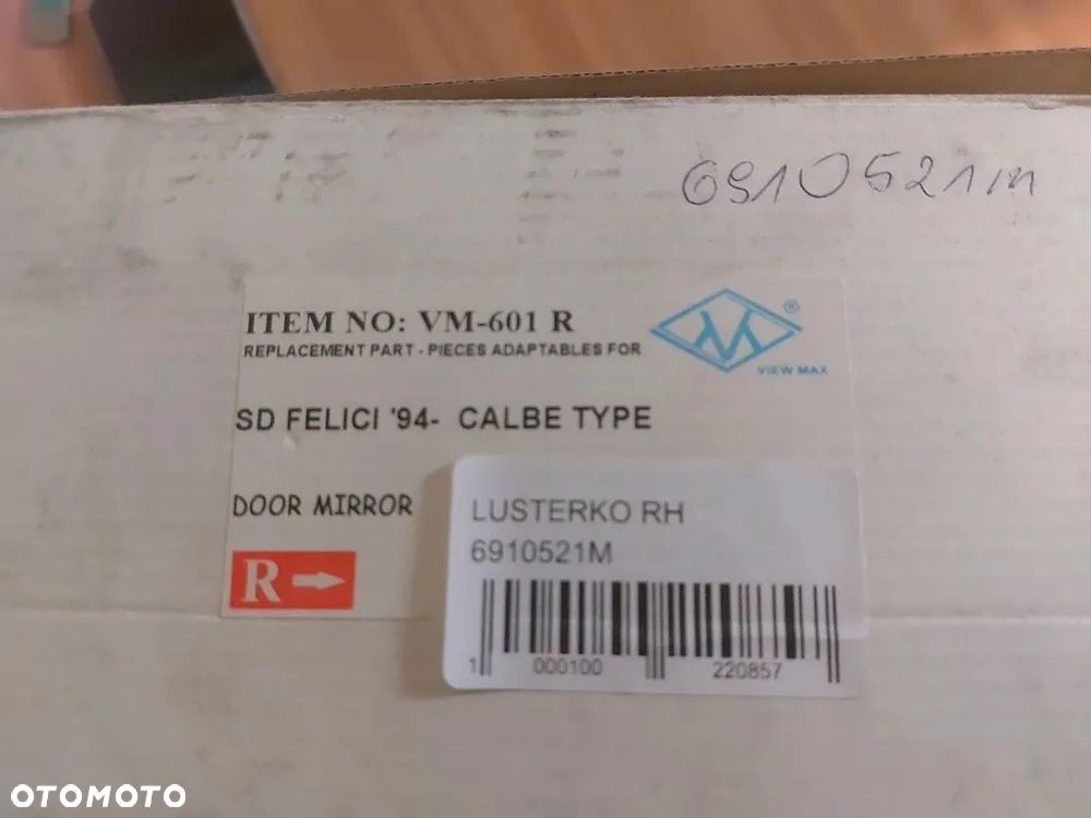 Lusterko prawe pasuje do Skoda Felicia 1994r - 2