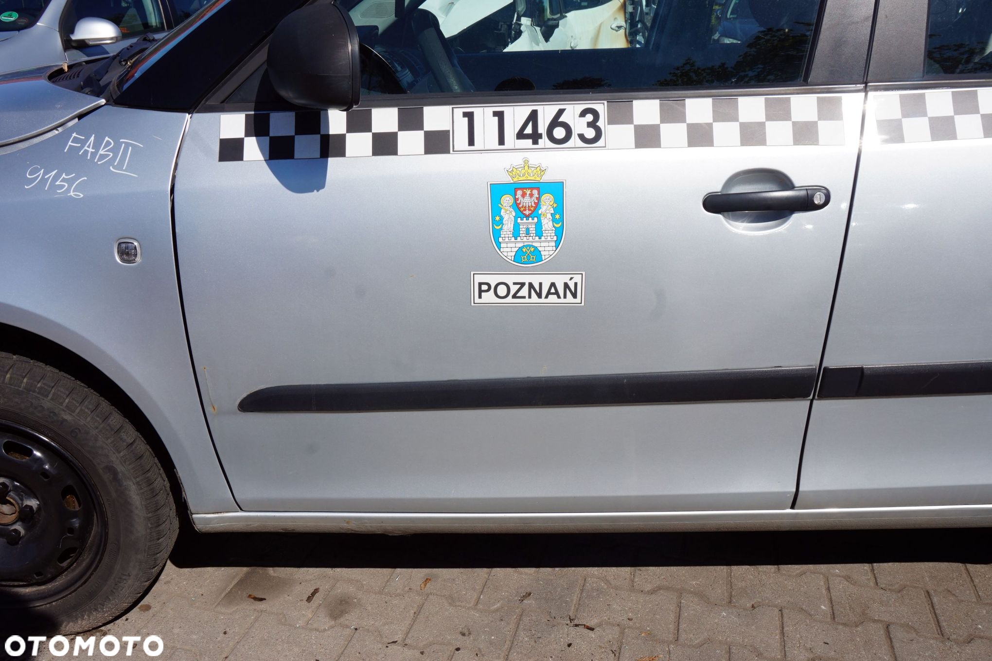 DRZWI PRZEDNIE LEWE FABIA II 545 5D HB 9156  SREBRNY SKODA 2006-2010 - 3