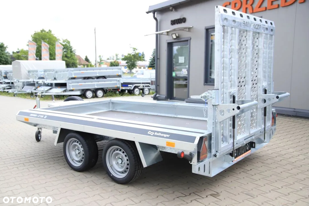 Inny Balhanger DIGGER 2730 Przyczepa pod minikoparkę/sprzęt budowlany 300x155x20cm TRAP WJAZDOWY DMC 2700kg - 7