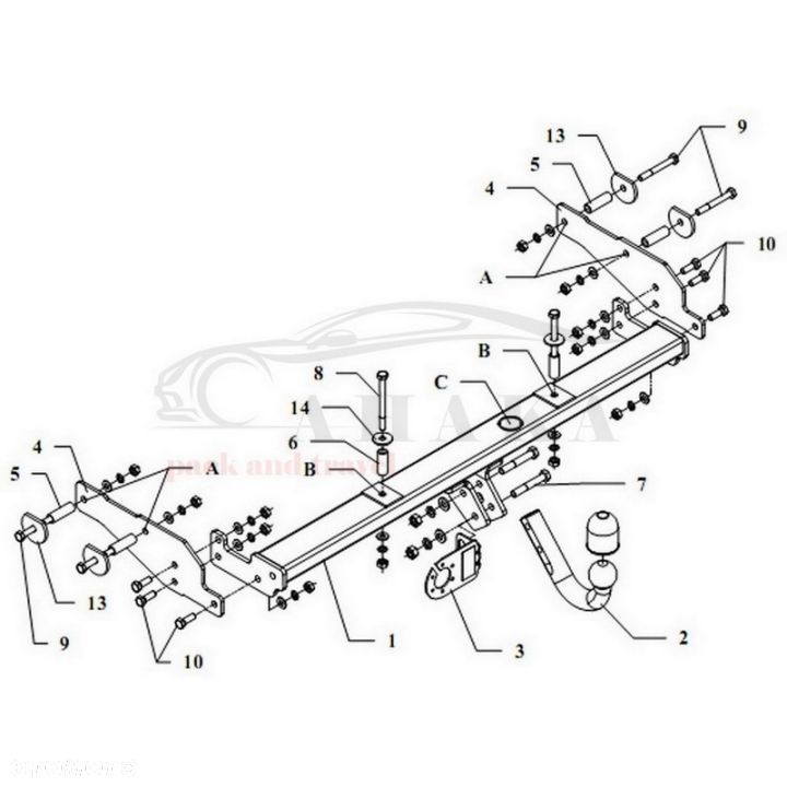 Hak Holowniczy Odkręcany Do Citroen C15 1985-2007 - 3