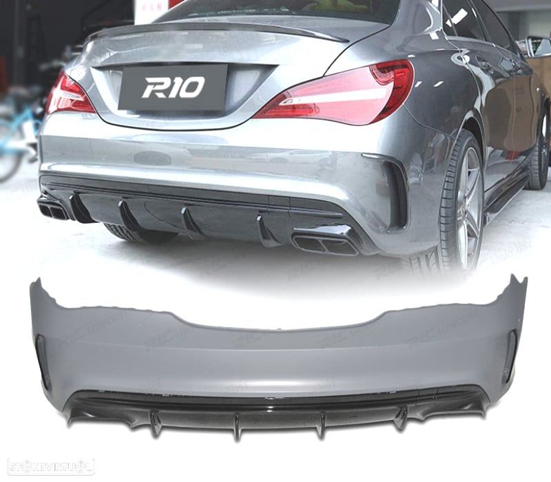 PARA-CHOQUE TRASEIRO MERCEDES CLA W117 C117 X117 13-19 LOOK 45 AMG - 1