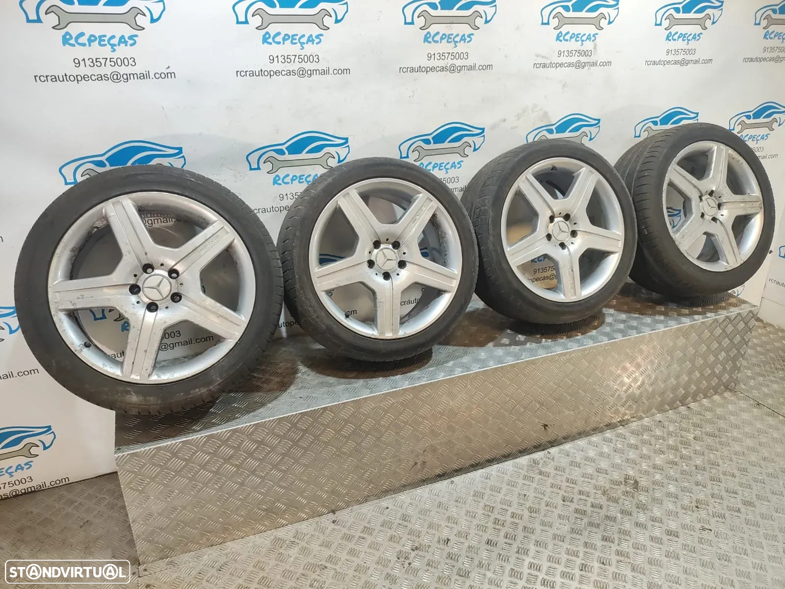 - Jantes 19 Originais Mercedes Benz Class S W221 AMG 8,5J 9,5J ET43 5x112 - 15