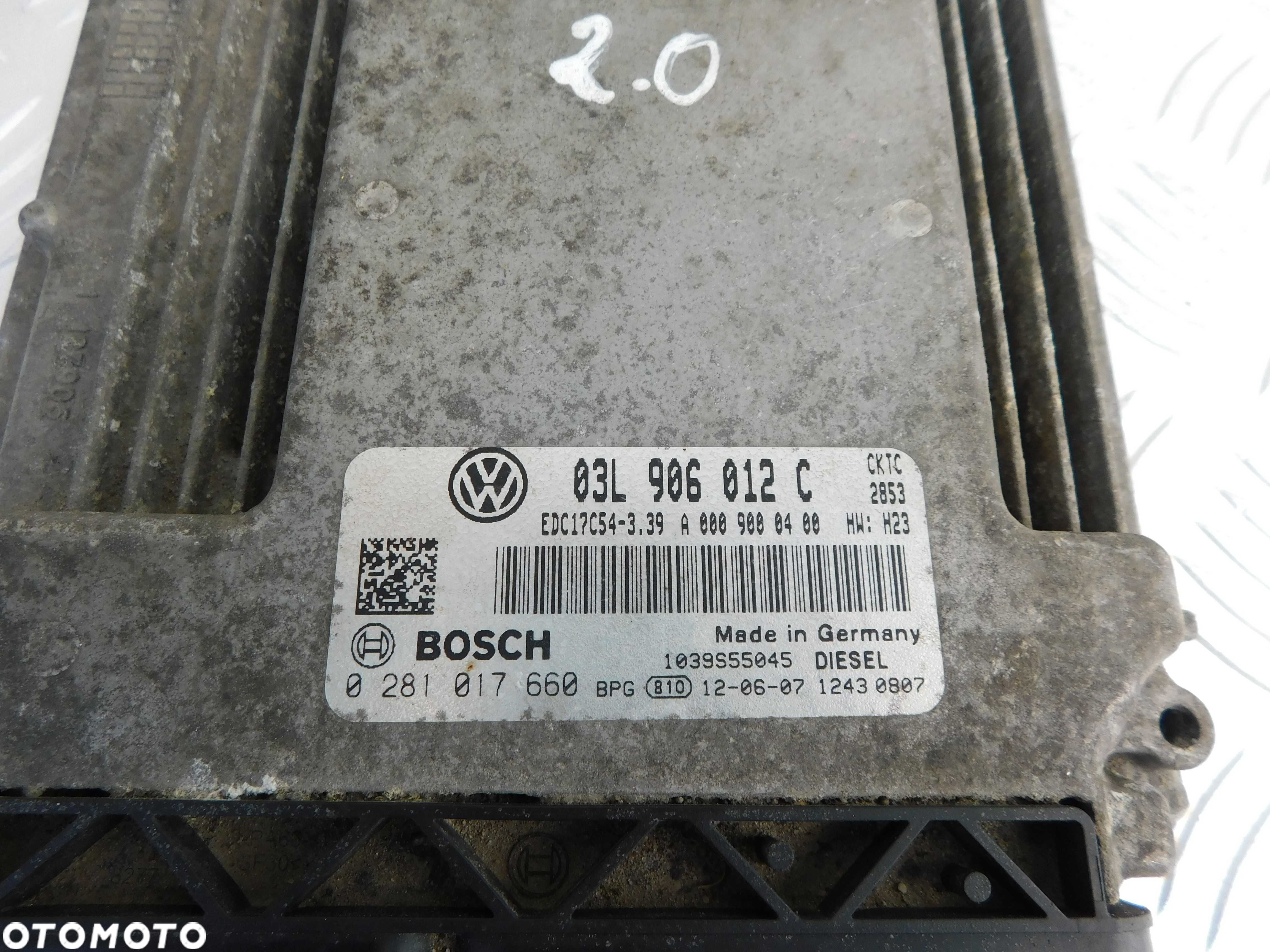 VW CRAFTER 2.0 komputer sterownik silnika 6012C OEM - 2
