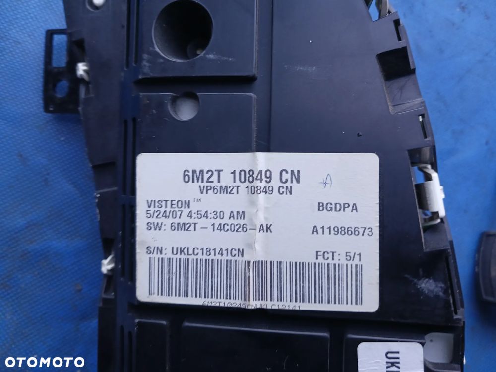 Ford Mondeo Mk4 IV 2.0 TDCI ZESTAW STARTOWY do odpalenia silnika 3CRF J38AC sterownik silnika 5WS40594E-T ECU 7G91-12A650-DF moduł 7G9T-14A073-DC stacyjka kluczyk zegary 6M2T10849CN - 5