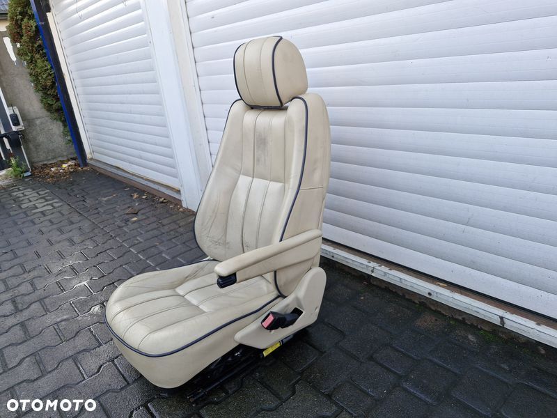 range rover l322 fotel prawy przód przedni pasażera skóra uk - 9