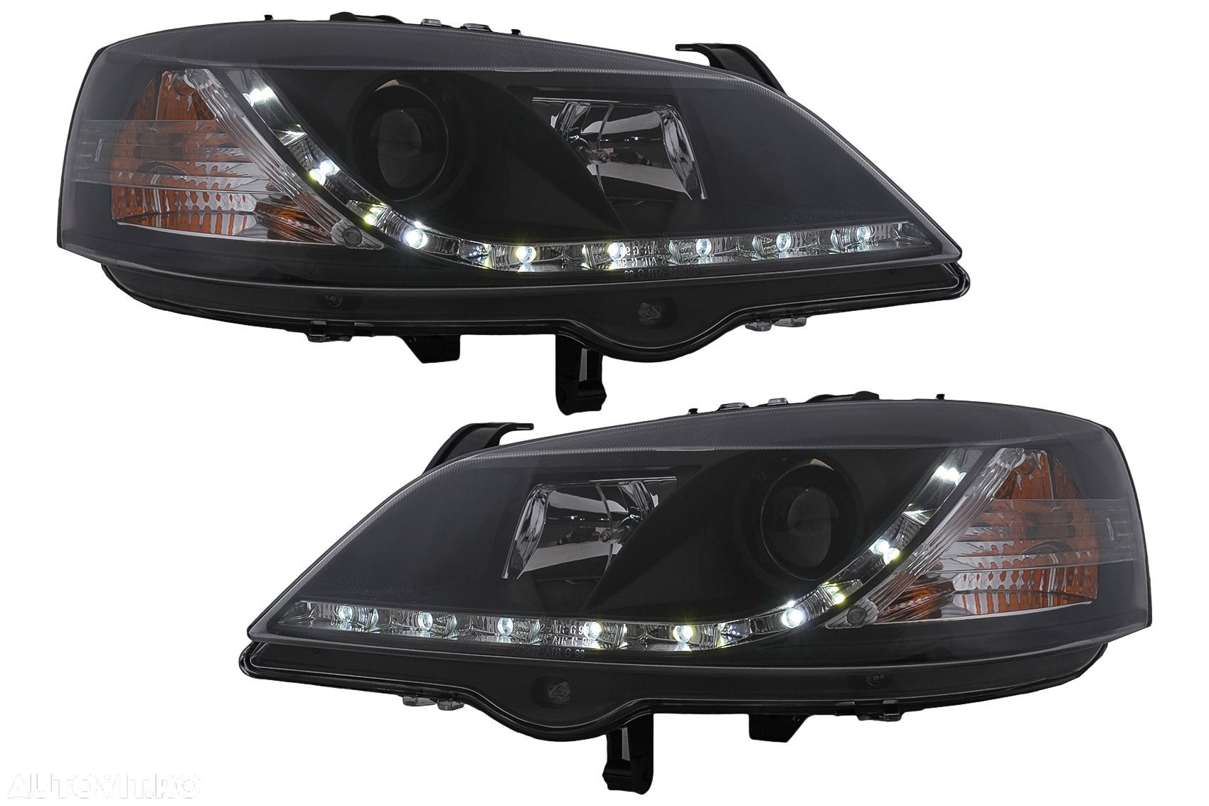 Faruri LED DRL compatibil cu Opel Astra G (09.1997-02.2004) Negru - 1